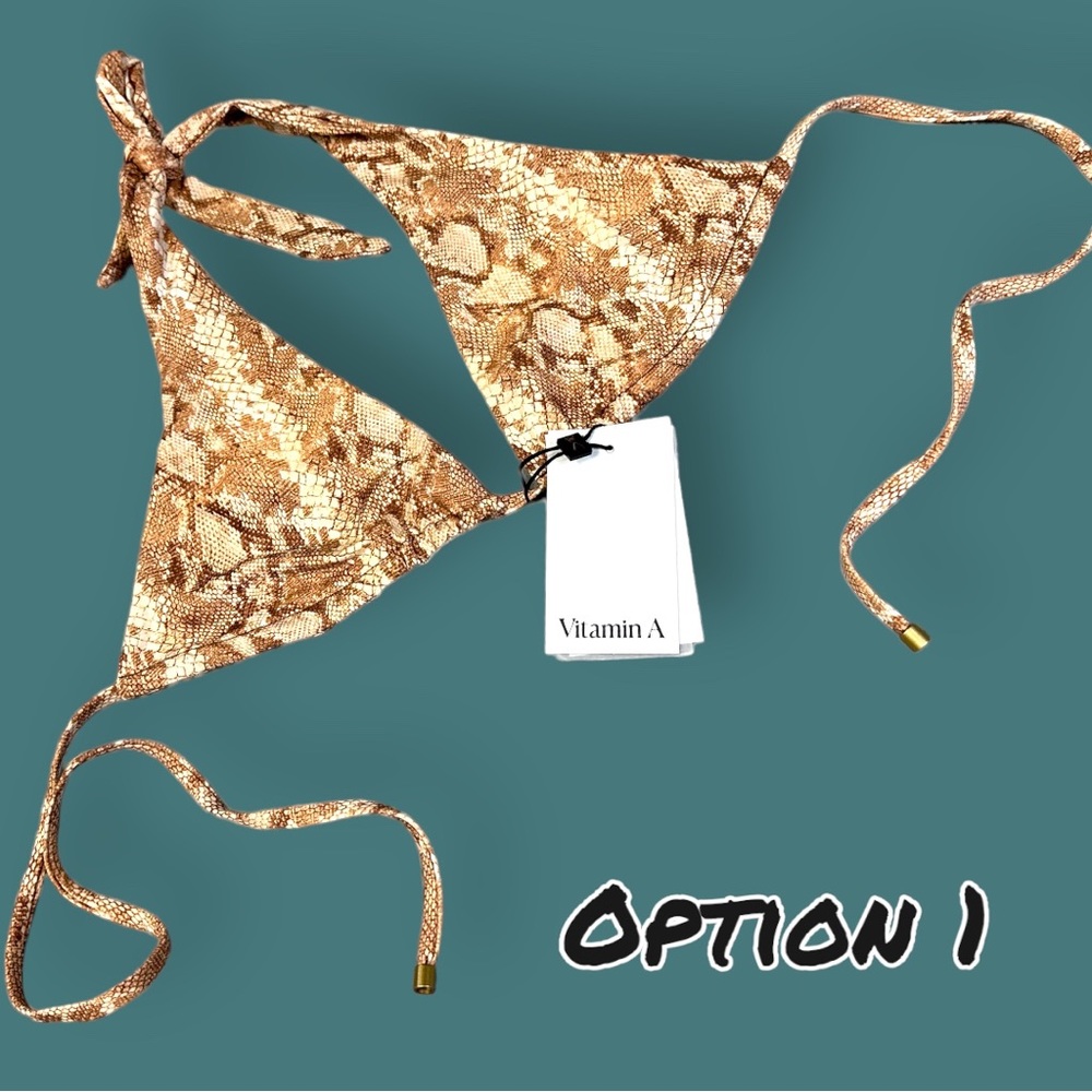 🎉 HOST PICK! 🎉NWT Vitamin A Milana Tie Side Top In Sand Snake. Various Sizes - Picture 4 of 14